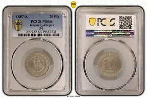20 フェニヒ J.6 1887 A PCGS 認定コイン PCGS MS66 86356-｜WORLD RESOURCE【KING店】