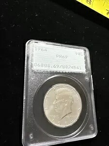 1964 ケネディ 90% シルバー ハーフダラー PCGS OGH ラトラー PR69 レア プルーフ ホワイト コイン|WORLD RESOURCE【KING店】