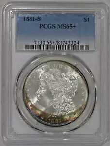1881-S $1 モーガン シルバー ダラー PCGS MS65+ プラス グレーデッド カラフル トーニング｜WORLD RESOURCE【KING店】