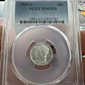 1934-D 10C マーキュリー ダイム MS65FB。ハイグレードの美しい宝石品質｜WORLD RESOURCE【KING店】