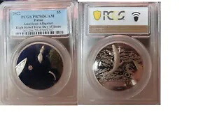 2022 $5 パラオ アメリカン アリゲーター ウルトラ ハイ レリーフ 1 オンス .999 シルバー PCGS PR69｜WORLD RESOURCE【KING店】
