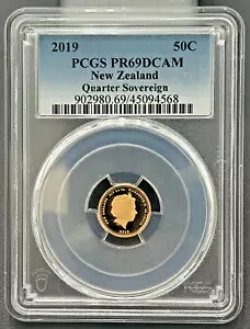 2019 ニュージーランド ゴールド 50 セント クォーター ソブリン PCGS PR-69 ディープ カメオ｜WORLD RESOURCE【KING店】 146,850円