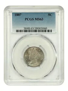 1887 5C PCGS MS63 - リバティ ニッケル｜WORLD RESOURCE【KING店】