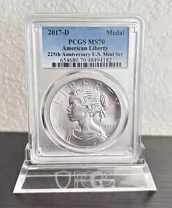 2017-D シルバー アメリカ自由勲章 225 周年記念米国造幣局 PCGS MS70 2017 D|WORLD RESOURCE【KING店】