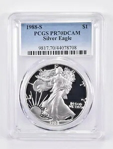 1988-S PR70 DCAM アメリカン シルバー イーグル PCGS ブルーラベル｜WORLD RESOURCE【KING店】