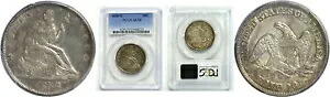 1858-O 50C シーテッド リバティ ハーフダラー PCGS AU-50
