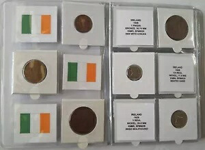 アイルランド 29 コイン セット フォルダー入り、ラベル付き 1928-2000|WORLD RESOURCE【KING店】