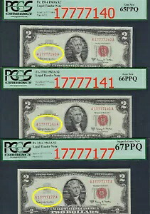 ファンシー シリアル番号 Fr 1514 Lucky SEVENS 7 の 1963A $2 3 枚ロット!|WORLD RESOURCE【KING店】