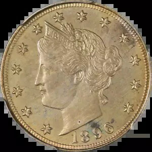 1896 リバティ V ニッケル プルーフ PCGS PR65 ストロング ストライク