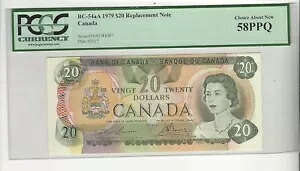 1979 カナダ $20 Lawo/Bou #51001588387 BC-54aA PCGS AU-58 PPQ Repl。注記｜WORLD RESOURCE【KING店】