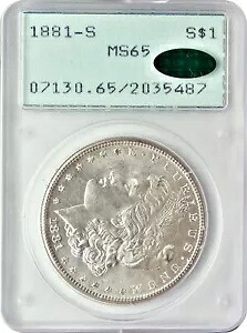 1881-S モーガン シルバー ダラー ジェム 未流通 ラトラー ホルダー PCGS MS65 CAC｜WORLD RESOURCE【KING店】