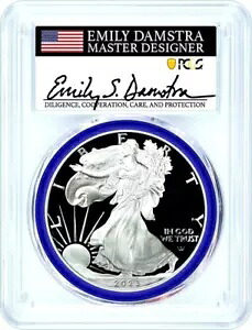 2023 W プルーフ シルバー イーグル PCGS PR70 アドバンス リリース ミント デザイナー ダムストラ|WORLD RESOURCE【KING店】
