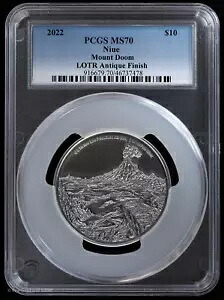 2022 ニウエ マウント ドゥーム ロード オブ ザ リング 3 オンス シルバー アンティーク PCGS MS70｜WORLD RESOURCE【KING店】