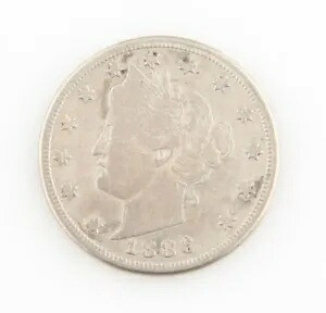 1886 US リバティ ニッケル コイン VF キー デイト タイプ 2 フィラデルフィア 5c 非常に上質 KM-112|WORLD RESOURCE【KING店】
