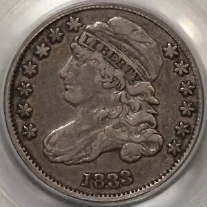 1833 キャップド バスト ダイム (最後の 3 高) PCGS XF-40｜WORLD RESOURCE【KING店】