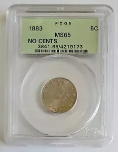 1883 セントなし PCGS MS65 リバティ V ニッケル｜WORLD RESOURCE【KING店】 160,050円
