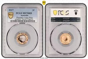 オーストラリア 2017 プラネタリー コイン 冥王星 1c PCGS MS70RD Eq トップ ポップ #8625