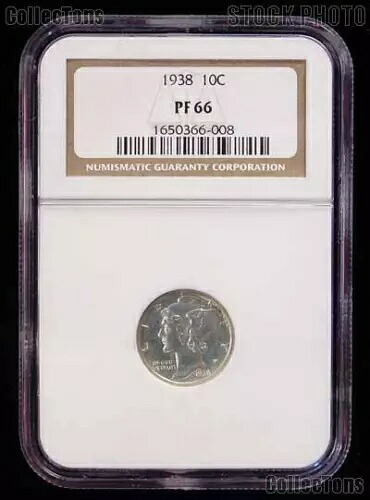 1938 マーキュリー シルバー プルーフ ダイム、NGC PF 66｜WORLD RESOURCE【KING店】