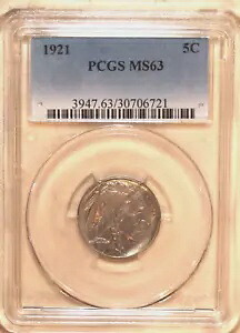 1921-P バッファロー ニッケル - PCGS - MS63 - #C2489 - 送料無料｜WORLD RESOURCE【KING店】