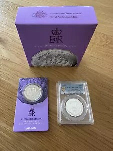 2023 QEII メモリアル 50C シルバー プルーフ PCGS PR70 トップ ポップ + 無料カード付き 50C レジーナ