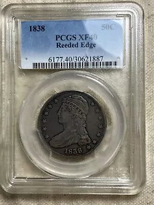 1838 50c リード付きエッジ キャップ バスト ハーフダラー PCGS XF40 シャープ リバース ダイ クラック｜WORLD RESOURCE【KING店】