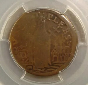 1652-1674 ニュージャージー州セント パトリック コロニアル ファージング レアリティ 7 PCGS G04|WORLD RESOURCE【KING店】