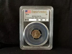 2016 1/10 オンス アメリカン ゴールド イーグル MS-70 PCGS (ファーストストライク)｜WORLD RESOURCE【KING店】