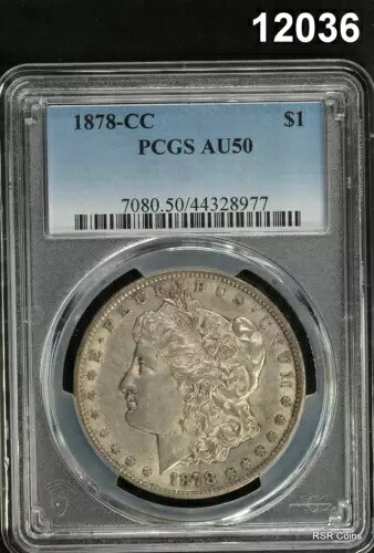 1878 CC モーガン シルバー ドル PCGS 認定 AU50 素敵です!! #12036｜WORLD RESOURCE【KING店】
