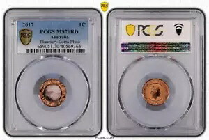 2017 プラネタリー コイン プルート 1c PCGS MS70RD Eq トップ ポップ #9365