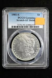1901-S モルガン ドル PCGS AU 詳細 スクラッチ 3WY7|WORLD RESOURCE【KING店】