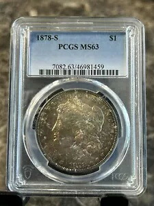 1878-S PCGS MS63 トーン モルガン ダラー 両面虹色|WORLD RESOURCE【KING店】