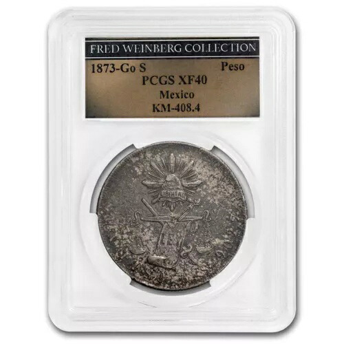 1873-Go S メキシコ シルバー ペソ XF-40 PCGS｜WORLD RESOURCE【KING店】