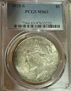 1925-S PCGS MS63 平和銀貨|WORLD RESOURCE【KING店】