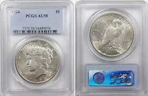 1928 ピースドル PCGS AU58 AU 58 未流通について
