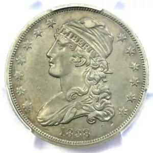 1838 キャップド バスト クォーター 25C - PCGS AU 詳細 - 希少な早期認定コイン 186,450円