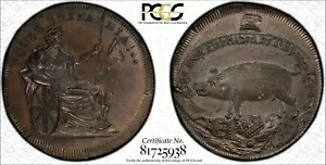 イギリス DH-843 ミドルセックス 1/2 ペニー コンドル トークン PCGS MS64 BN 185,900円