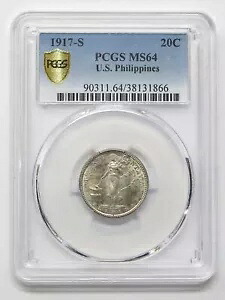 1917-S フィリピン 20c MS64 PCGS 28965