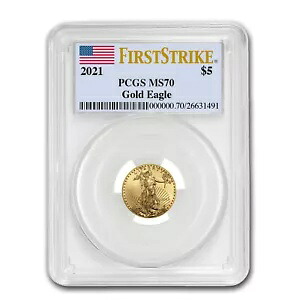 2021 1/10oz アメリカンゴールドイーグル(タイプ1) MS-70 PCGS(FS?)