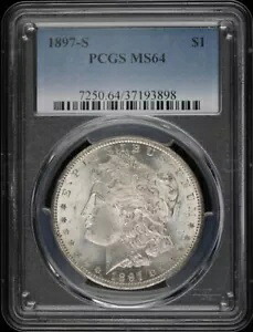 1897-S $1 モルガン ドル PCGS MS64｜WORLD RESOURCE【KING店】