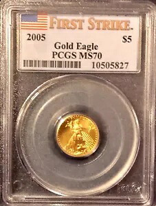 2005 ファースト ストライク $5 ゴールド アメリカン イーグル PCGS MS70 送料無料｜WORLD RESOURCE【KING店】