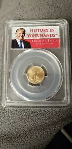 2017 $5 ゴールド アメリカン イーグル ? PCGS MS-69 ? 1/10 ドナルド トランプの歴史をあなたの手に