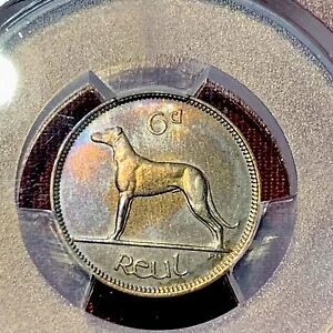 レア トーン 1928 アイルランド 6D PCGS- PR65 コイン