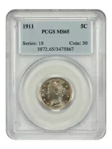 1911 5C PCGS MS65 - リバティ ニッケル