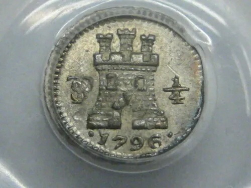 1796 ポトシ 1/4 リアル PCGS AU50 チャールズ 4 世 ボリビア スペイン銀植民地時代