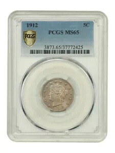 1912 5C PCGS MS65 - リバティ ニッケル