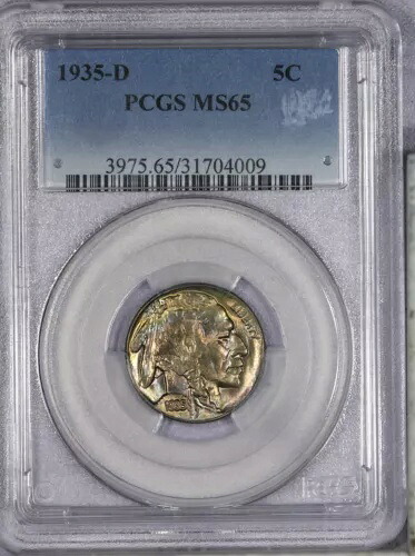 1935-D バッファロー ニッケル 5c PCGS MS65 - 美しいトーン｜WORLD RESOURCE【KING店】