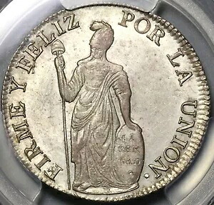 1836-B PCGS AU 55 ペルー クスコ 4 レアル スタンディング リバティ コイン POP 1/2 (22081402C)｜WORLD RESOURCE【KING店】