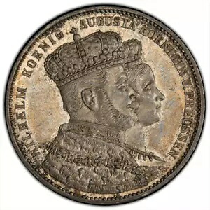 W プロイセン 1861 A 1 ターラー PCGS MS64 戴冠 KM 488, 41436790｜WORLD RESOURCE【KING店】