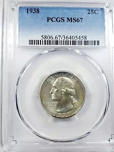 1938 ワシントン クォーター MS-67 PCGS｜WORLD RESOURCE【KING店】