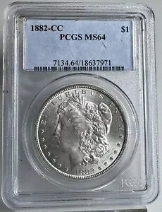 1882-CC $1 モルガン シルバー ダラー PCGS MS64｜WORLD RESOURCE【KING店】